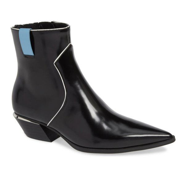 Calvin Klein Shoes - NWOB Calvin Klein Black Pointed Toe Leather Bootie